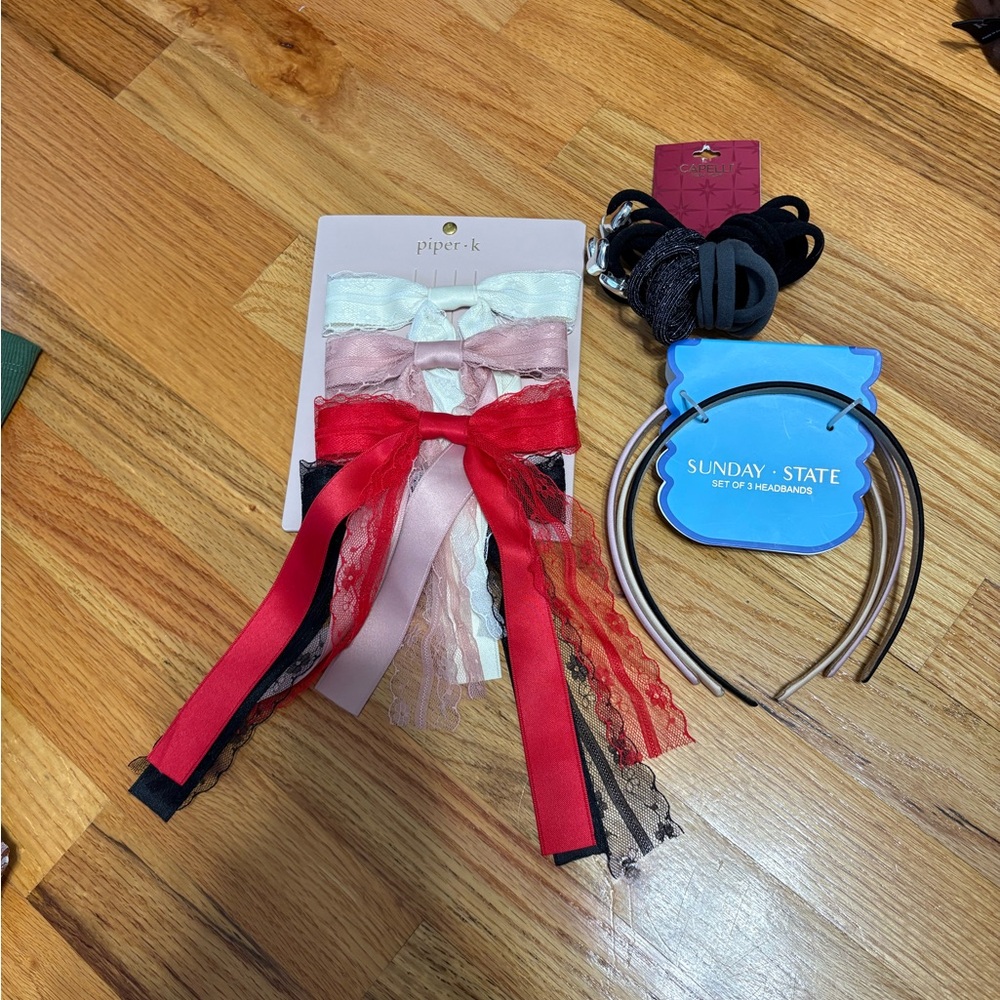 Hair Accessories Bundle - Bows, Headbands and Hair Ties